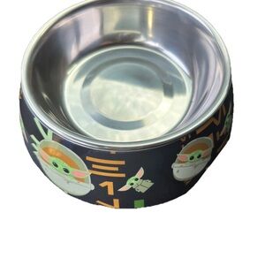 Star Wars Mandalorian The Child stainless with Melamine Stand 1.75 c. Pet Bowl